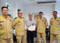 Comitiva do Corpo de Bombeiros faz visita ao Instituto de Engenharia do Paraná (IEP).