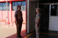 Comandante do Corpo de Bombeiros visita o quartel do 1º SGBI