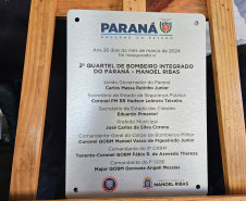Inauguração do 2º Quartel de Bombeiro Integrado do Paraná, em Manoel Ribas. 26/03/24.