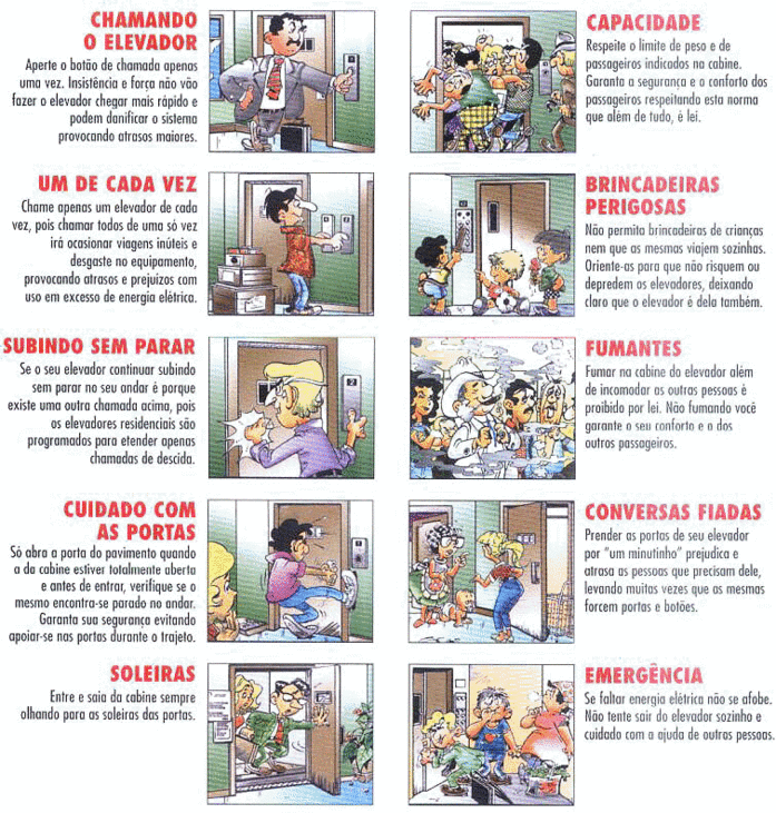 Cuidado no elevador