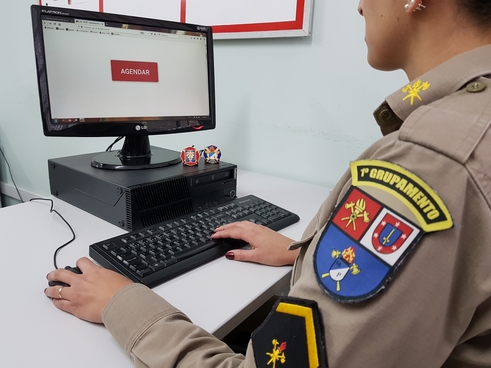 Tela de agendamento do plantão técnico