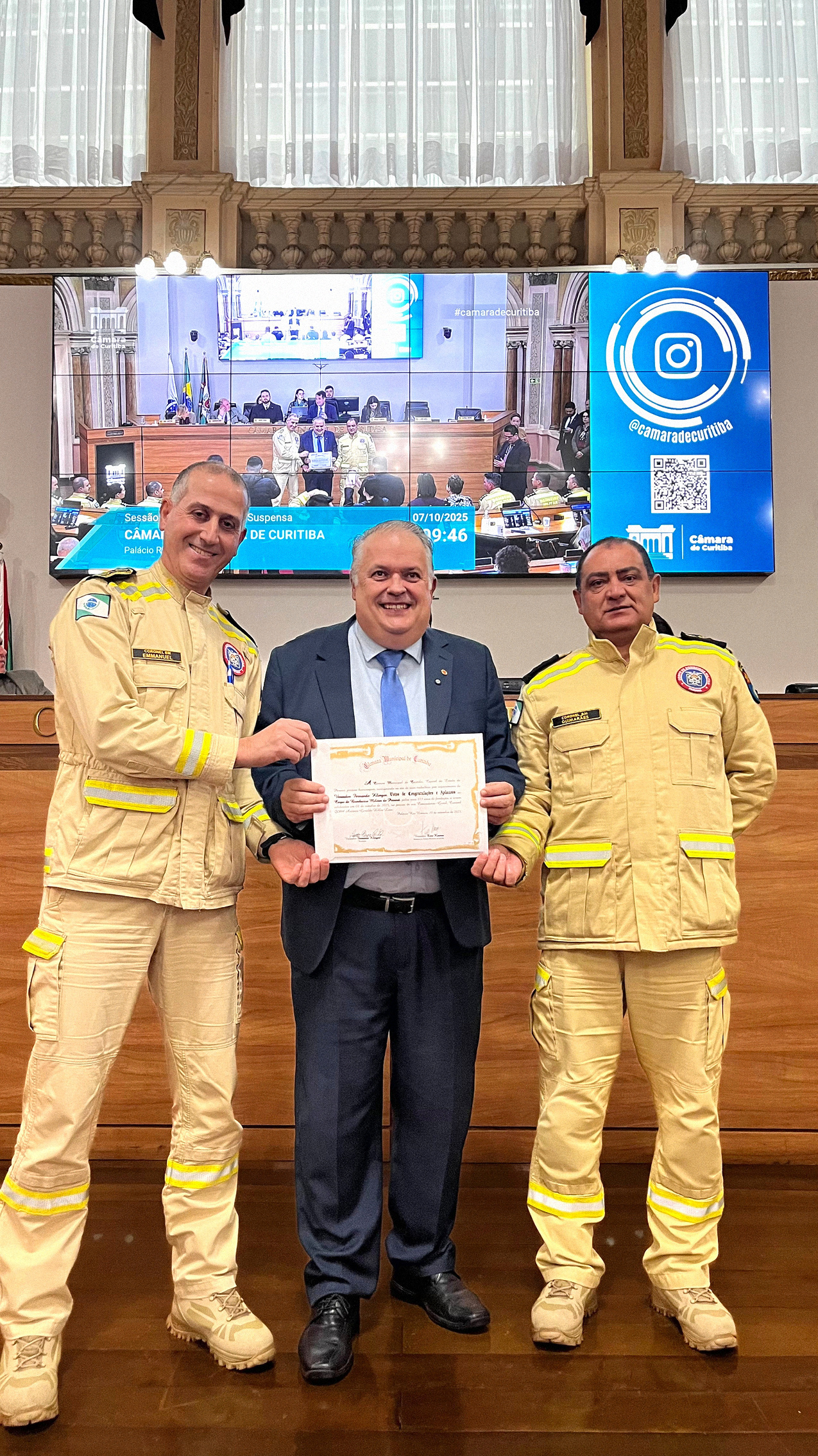 2025 - Homenagem na Câmara Municipal (Aniversário do CBMPR) 1