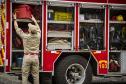 Apresentação do Corpo de Bombeiros na rua XV de Novembro Foto Cabo Daniel Meneghetti