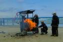 Verão Paraná 2016/2017. Ocorrência de incêndio na beira da praia.
