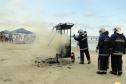 Verão Paraná 2016/2017. Ocorrência de incêndio na beira da praia.
