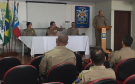 Abertura dos  trabalhos da aula inaugural do CFC Militar pelo Comandante do 3º CRBM