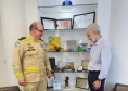 Comitiva do Corpo de Bombeiros faz visita ao Instituto de Engenharia do Paraná (IEP).