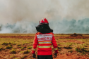 Bombeiros do Paraná em ação durante os incêndios florestais em agosto de 2024.