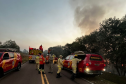 Bombeiros do Paraná em ação durante os incêndios florestais em agosto de 2024.