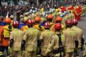 Desfile da Independência em Curitiba, 2024. Passagem do Corpo de Bombeiros Militar do Paraná.