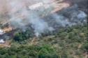 Combate a incêndio usando aeronave em Palmeira.