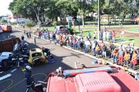 Simulado de atendimento a múltiplas vítimas encerra as atividades do Maio Amarelo.
