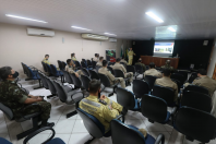 A apresentação no auditório do 1ºSGB/9ºGB