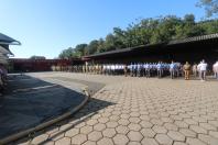 Militares e alunos do CPM em forma para a solenidade