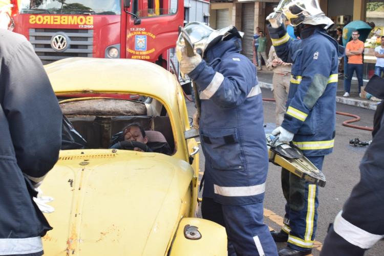 Simulado de atendimento a múltiplas vítimas encerra as atividades do Maio Amarelo.