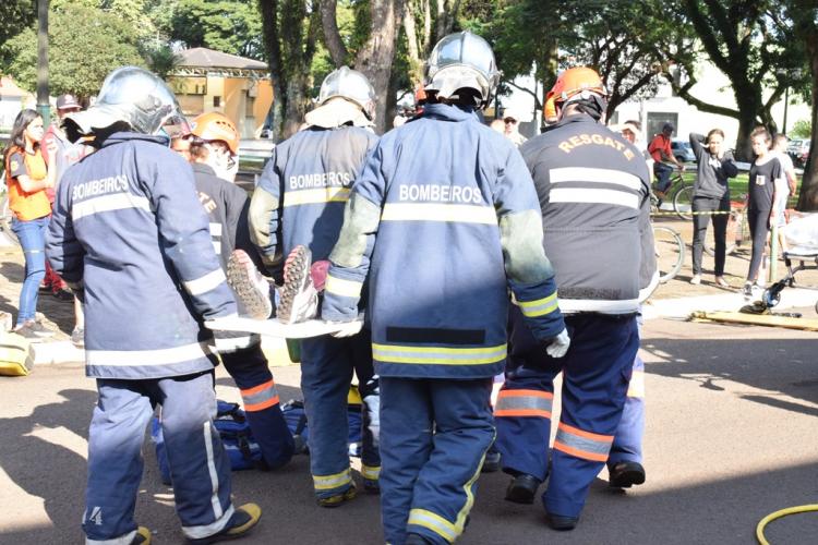 Simulado de atendimento a múltiplas vítimas encerra as atividades do Maio Amarelo.