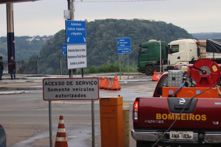 Desinfecção na aduana