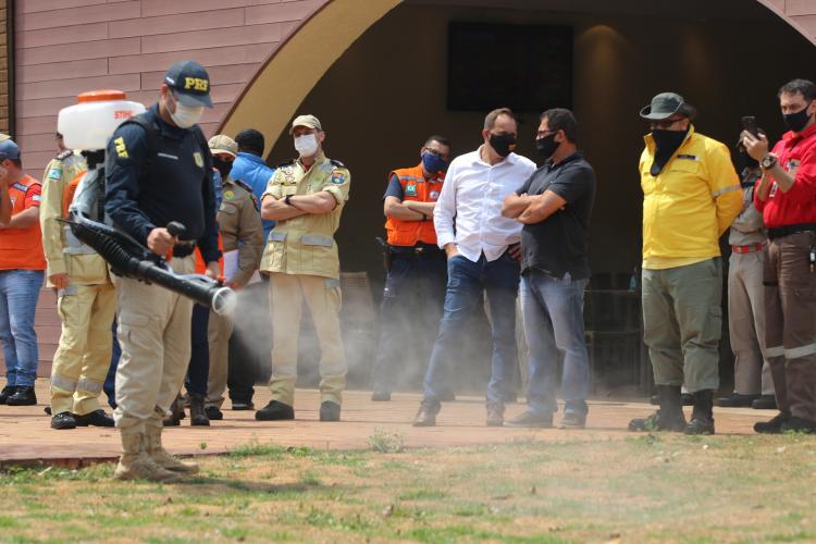 Demonstração do uso de equipamentos