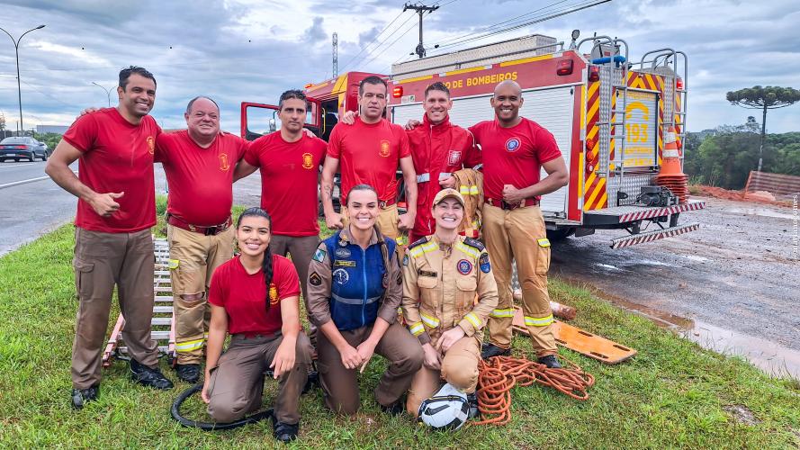 Militares que atuaram na ocorrência.
