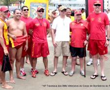 Corpo de Bombeiros realiza tradicional travessia dos Guarda-Vidas veteranos no litoral com a presença do secretário Mesquita
