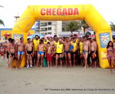 Corpo de Bombeiros realiza tradicional travessia dos Guarda-Vidas veteranos no litoral com a presença do secretário Mesquita