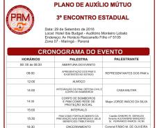 Convite para o PAM (Plano de Auxílio Mútuo) de Maringá