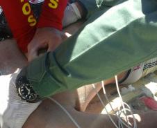 Atendimento a Mal Súbito na areia em Matinhos - 24/12/2017