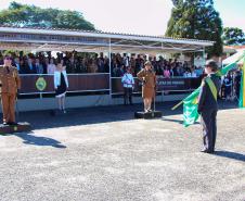 Curitiba, 11 de abril de 2018. Passagem de Comando da PMPRCoronel Audilene Rosa de Paula Dias Rocha assume o Comando Da PMPR