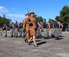 Curitiba, 11 de abril de 2018. Passagem de Comando da PMPRCoronel Audilene Rosa de Paula Dias Rocha assume o Comando Da PMPR