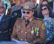 Curitiba, 11 de abril de 2018. Passagem de Comando da PMPRCoronel Audilene Rosa de Paula Dias Rocha assume o Comando Da PMPR