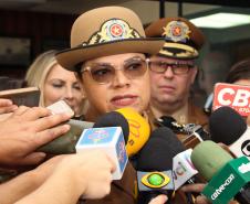 Curitiba, 11 de abril de 2018. Passagem de Comando da PMPRCoronel Audilene Rosa de Paula Dias Rocha assume o Comando Da PMPR