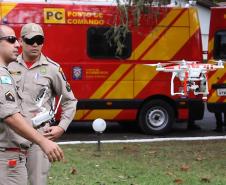 Defesa Civil passa a utilizar drones para monitoramento das áreas de risco.Curitiba, 16/05/2018.Foto: José Fernando Ogura/ANPr