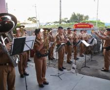 O município de Campina Grande do Sul, Região Metropolitana de Curitiba, conta agora com um grupamento do Corpo de Bombeiros. A governadora Cida Borghetti participou nesta quinta-feira (28) da solenidade oficial de inauguração do quartel. Campina Grande do Sul, 28/06/2018.Foto: José Fernando Ogura/ANPr