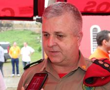 12.11.2011, Simulado de preparação para desastres, feito Pela Defesa Civil  e Corpo de Bombeiros  e outros orgãos. Coronel Hercules Willian Donadello Comamndante do Corpo de Bombeiros.