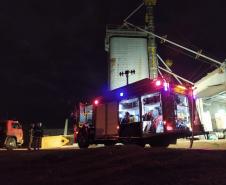 Incêndio secadora de grãos