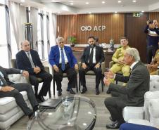 Comandante Geral do CBMPR participa de reunião na ACP sobre a segurança pública do Paraná.