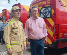 Entrega de ambulâncias para o Siate no Palácio Iguaçu.