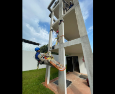 Treinamento de salvamento vertical do CBMPR - outubro de 2023.