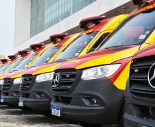 Entrega de ambulâncias para o Siate no Palácio Iguaçu.