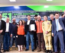 Entrega de equipamentos para a Defesa Civil e CBMPR.