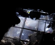 Bombeiros do Paraná passam por treinamento para a força-tarefa para resposta em desastres.