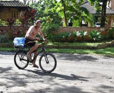 Imagem do 3º Piriathlon de Areia, promovido pelo CEFID-CBMPR em Matinhos. Janeiro de 2024