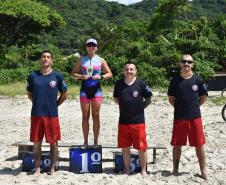 3º Piriathlon de Areia, promovido pelo CEFID-CBMPR, em Matinhos. Janeiro de 2024
