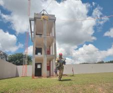 Treino de salvamento em altura do CBMPR