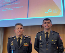 Visita do Corpo de Bombeiros Militar do Paraná à Suécia para analisar a tecnologia de madeira engenheirada.