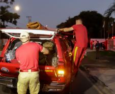 Bombeiros do Paraná vão ajudar nas enchentes no Rio Grande do Sul. Maio de 2024.