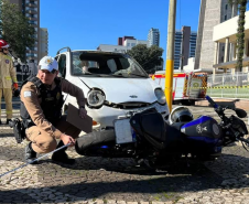 Simulado de atendimento de acidente de trânsito. Maio Amarelo 2024. Francisco Beltrão.