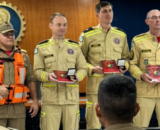Curso do CBMPR para bombeiros do Acre sobre segurança em silos.