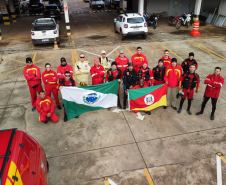 Bombeiros do Paraná em ação no Rio Grande do Sul em 2024.