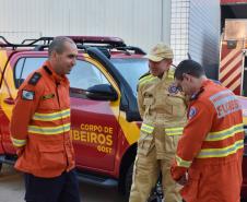 Equipe da Força-Tarefa do CBMPR de saída para combater incêndios no Pantanal. 